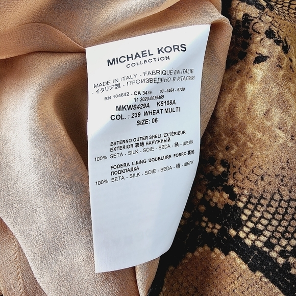 NEW Michael Kors Collection Python-Print Tank Shift Dress - Picture 6 of 6